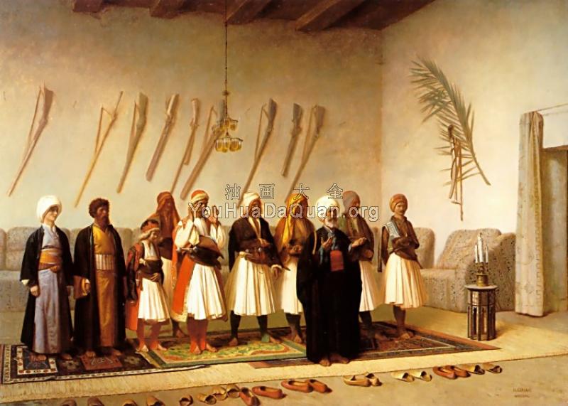 Prayer in the House of an Arnaut Chief - 让·莱昂·杰罗姆